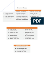 Consonant Clusters