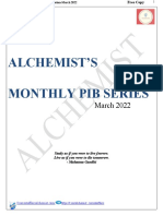 Alchemist's Monthly PIB Compilation-Mar 2022