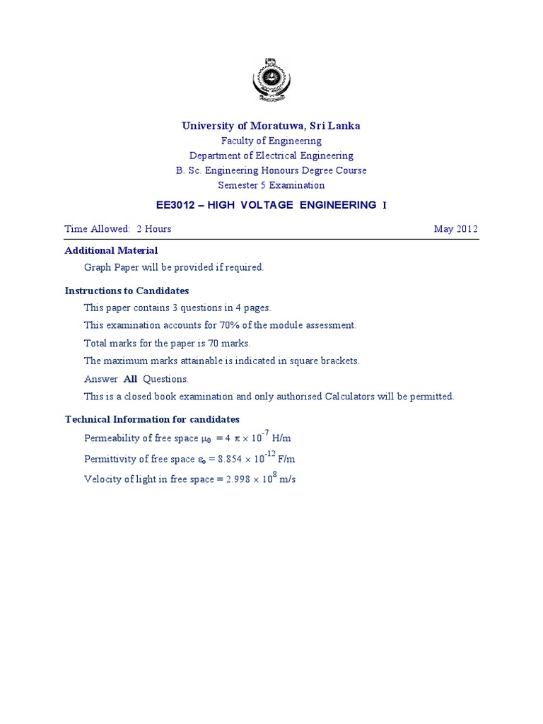 EE3012 May2012 PDF Electrical Breakdown Capacitor