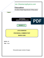 FINAL KZN Grade 12 March 2020 Life Sciences