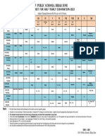 Date Sheet of Half Yearly Exam 2022