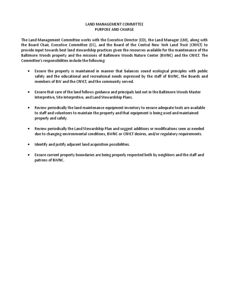 Land Management Committee Purpose DRAFT PDF