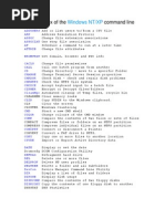 An A-Z Index of The Command Line: Windows NT/XP