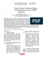 Pengaruh Penilaian Prestasi Kerja Dan Budaya