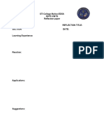 NSTP Reflection Paper Format 1