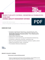 2 Exercises Product Quatity Control Geometrical Tolerancing