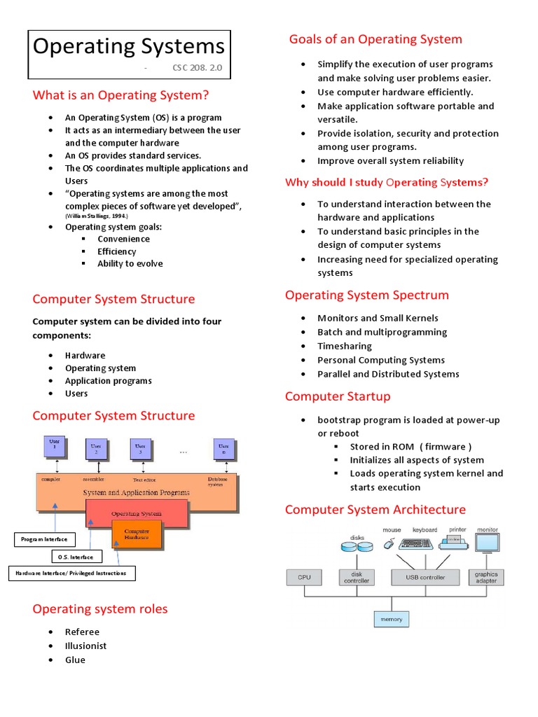 Operating Systems Note | PDF | Computer Data Storage | Operating System