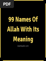 99 Names of Allah With Its Meaning PDF