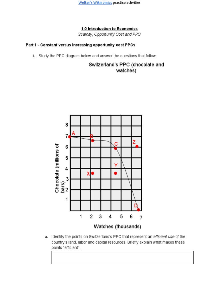 Switzerland PPC Analysis and Economic Concepts | PDF | Opportunity Cost ...