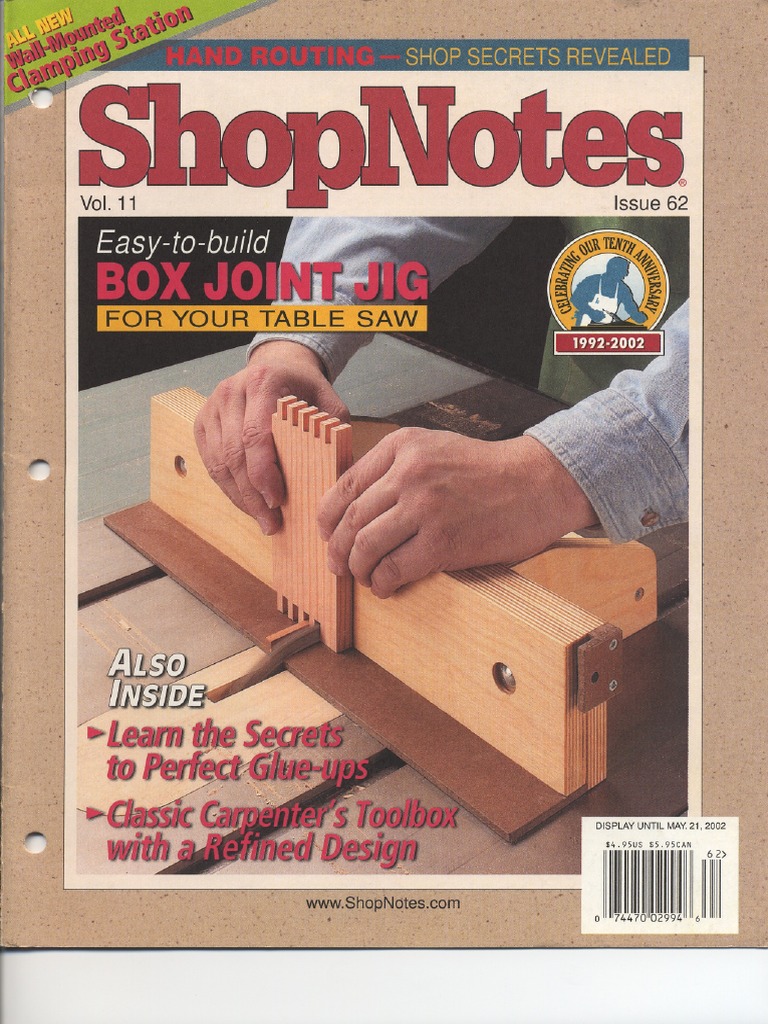 ShopNotes 62 (Vol. 11) Box Joint Jig PDF