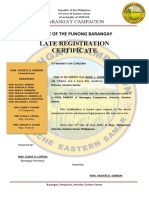 SOLO PARENT Certificate 2020