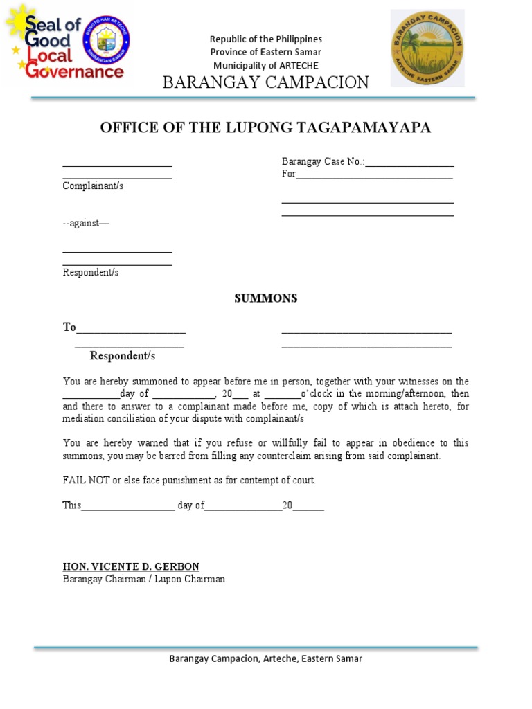 SUMMONS PDF