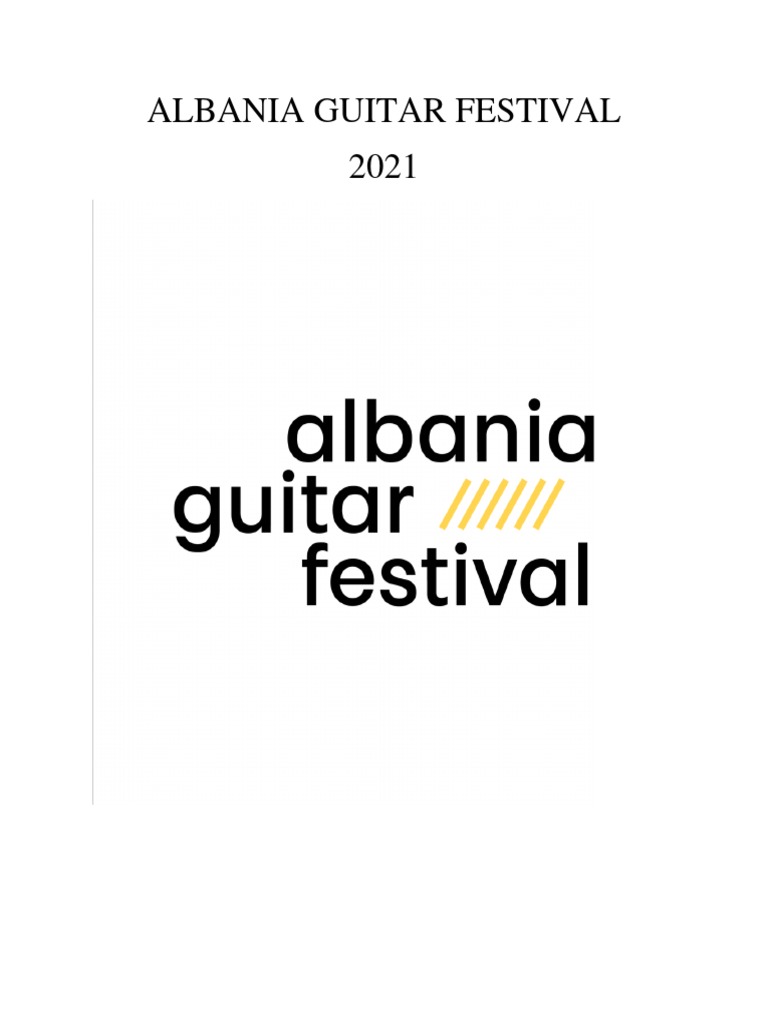 Albania Guitar Festival-2021 | PDF