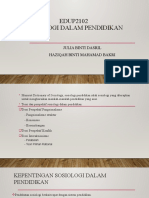 KEPENTINGAN SOSIOLOGI DALAM PENDIDIKAN