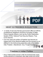 Impact of Freebies on Elections and Economy