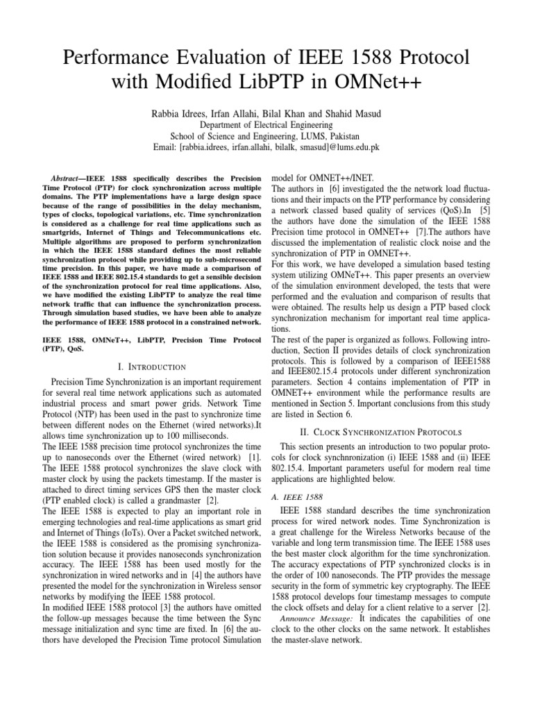 Research Paper Omnet++ | PDF | Computer Network | Communication