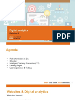 Digital analytics workshop agenda and key concepts