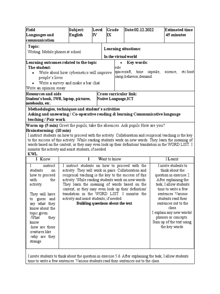 English iv level ix mobile phones at school pdf cognitive science