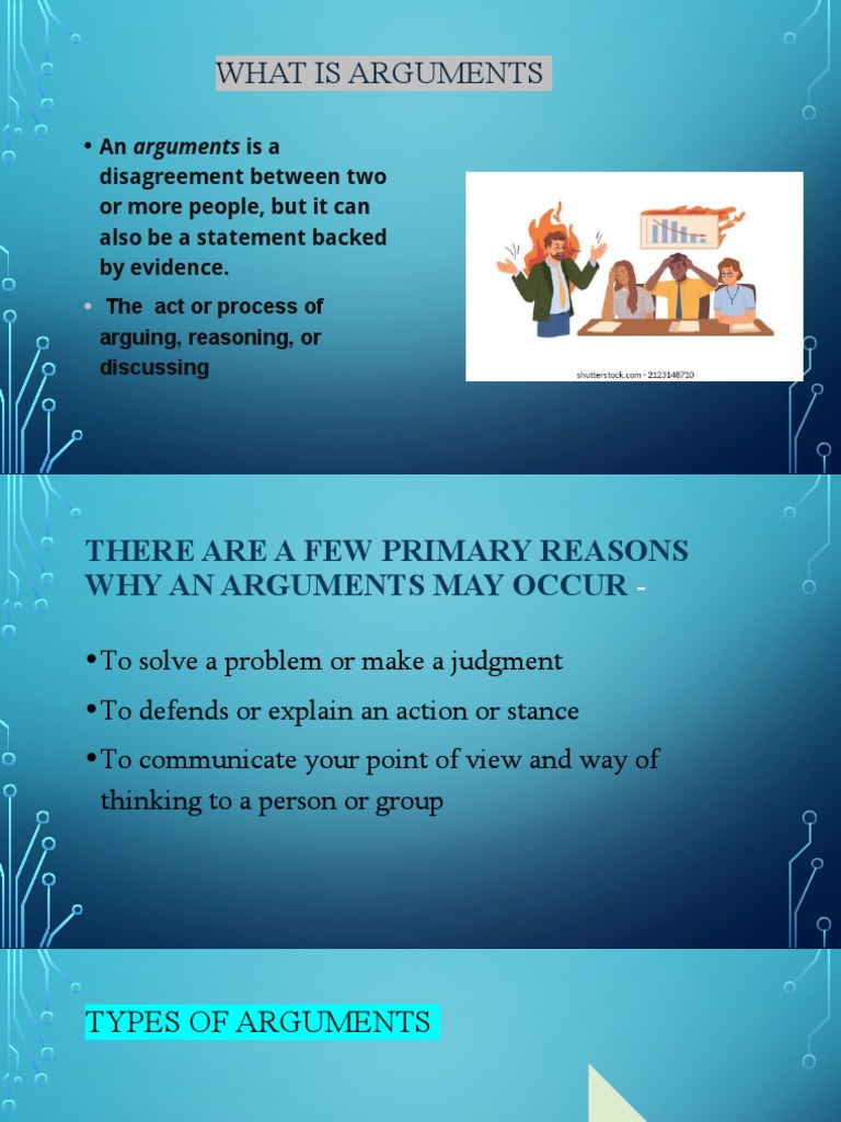 Types of Arguments | PDF | Argument | Reason