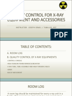 Quality Control For X-Ray Equipment and Accessories