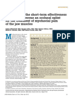 2 Evaluation of The Short Term Effectiveness of Education Versus An Occlusal Splint For The Treatment of Myofascial Pain of The Jaw Muscles 1