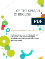 Parts of Speech in English Explained