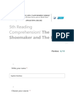 5th Reading Comprehension! The Shoemaker and The Elves