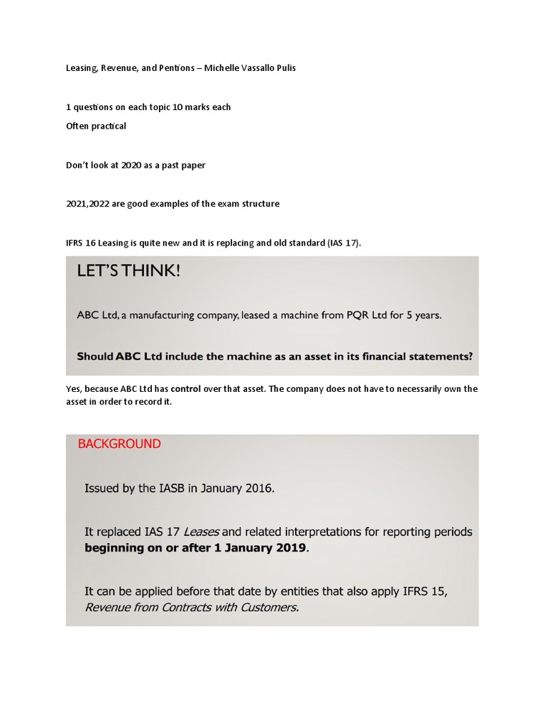 Specialised Accounting Tutorial Lecture 1 PDF