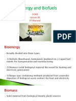 Bioenergy and Biofuels - CH303 - L18 - NM
