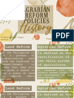 History of Agrarian Reform Policies