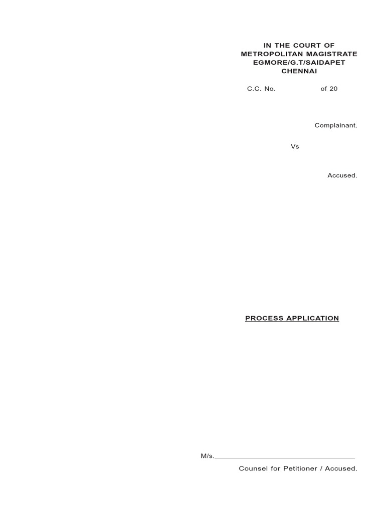 Process Application Magistrate PDF