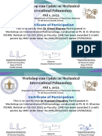 Interventional Pulmonology Workshop Certificates