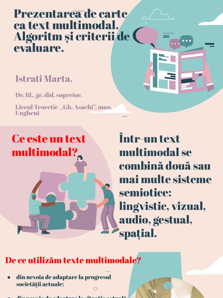 Text Multimodal. Prezentarea de Carte | PDF