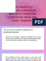 Differences Between 21st Century and Early Period Literature