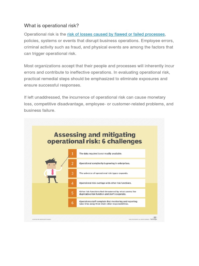 What Is Operational Risk Pdf