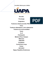 Tarea 8 y 9 de Trastorno Infanto-Juvenil