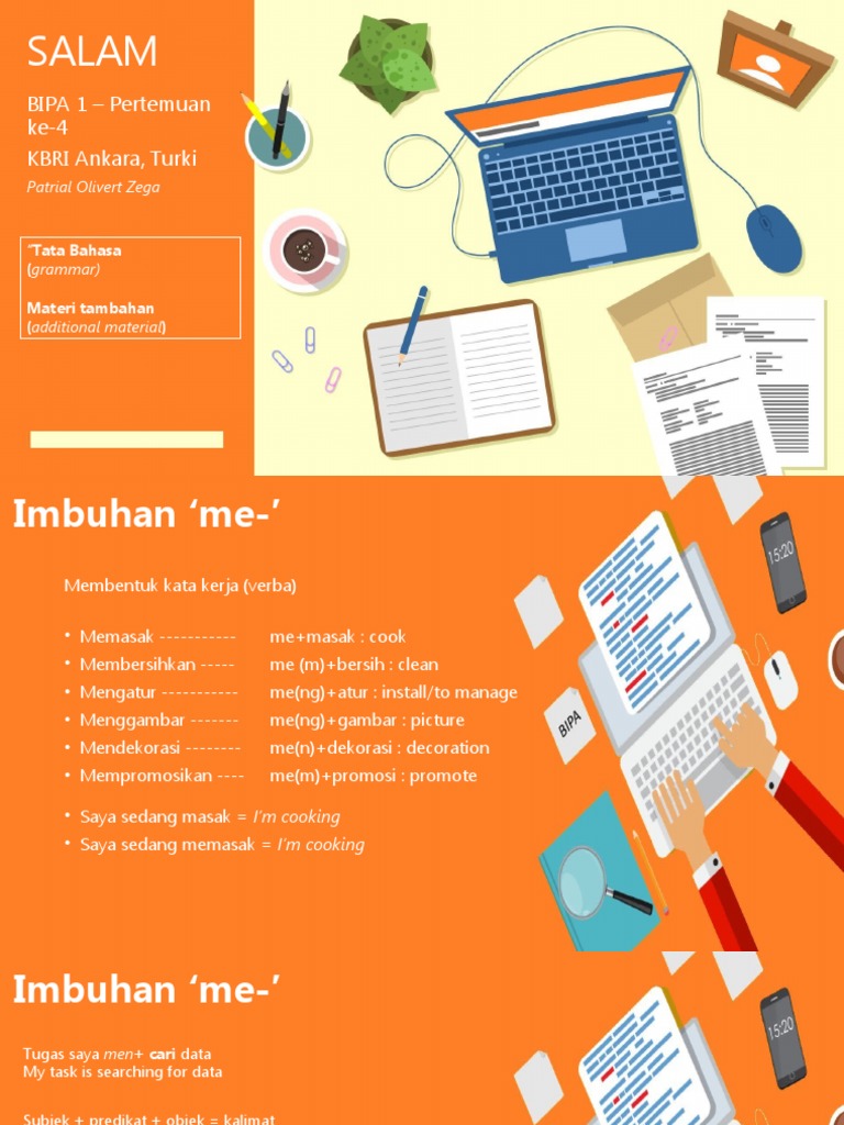 Imbuhan 'me-' dalam Bahasa Indonesia | PDF