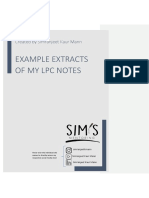Sim's LPC Notes