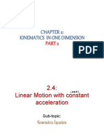Chapter 2 Kinematic in 1D (Part 2) PDF (PHY130 ANSWER)