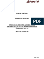 ITB - Provision de Productos Quimicos para Produccion