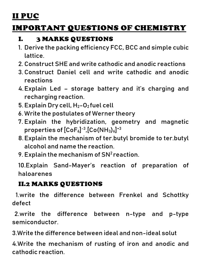 Ii puc important questions pdf