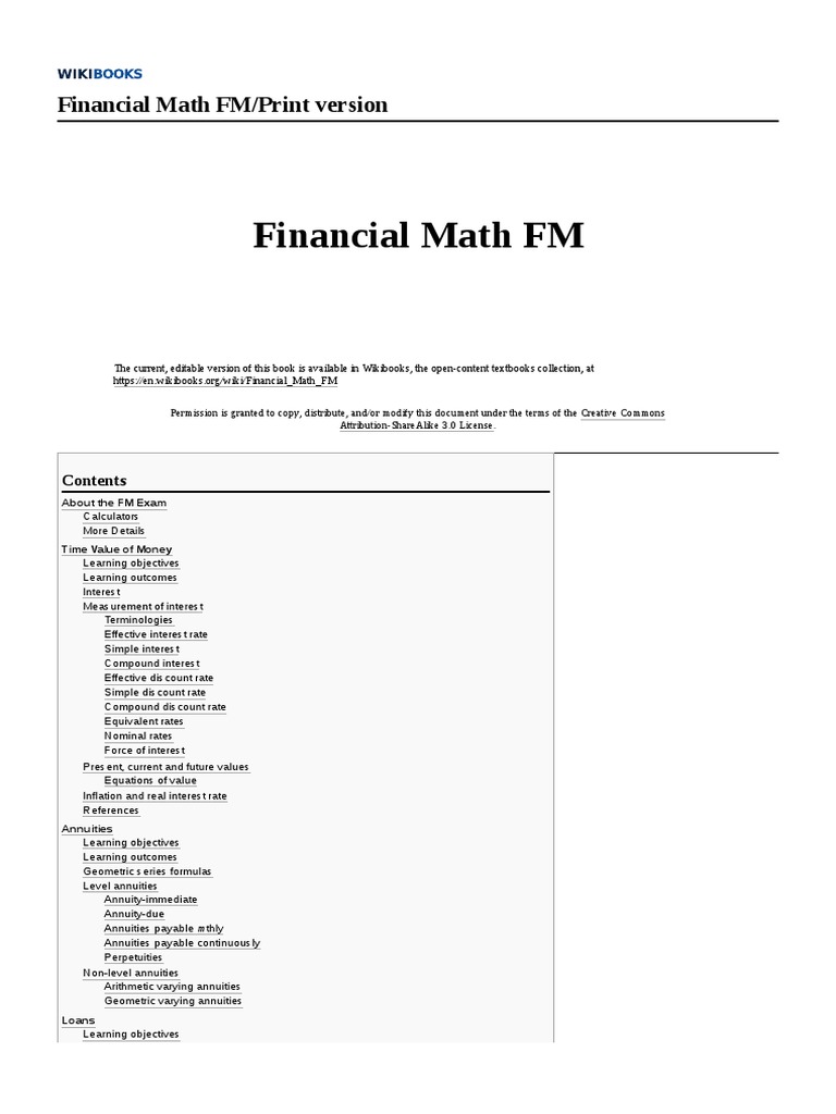 Financial Math FM Print Version PDF Interest Compound Interest