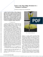 Design and Manufacture of The Wing Folding Mechanism For A Bioinspired Ornithopter