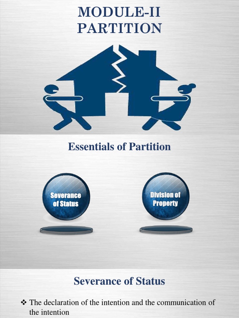 Module IIPartition PDF Common Law Social Institutions