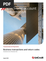 SEPA Business Transactions Return Codes en