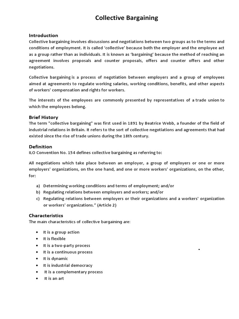 Collective Bargaining | PDF | Collective Bargaining | Employment