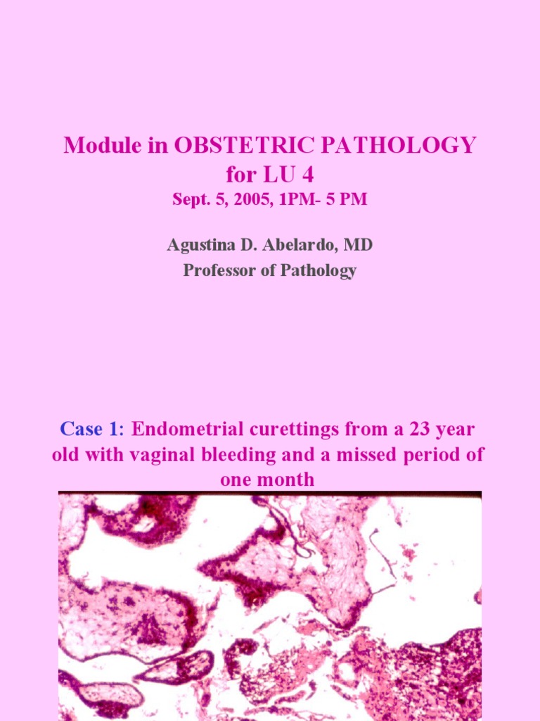 Obstetric Pathology Case Studies | PDF | Childbirth | Medical Specialties