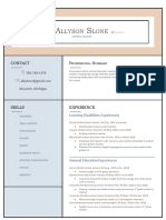 Resume - Allyson Slone