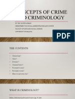 Concepts of Crime and Criminology