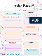 Pink Simple Modern Notes Goals and Mood Icons Daily Planner